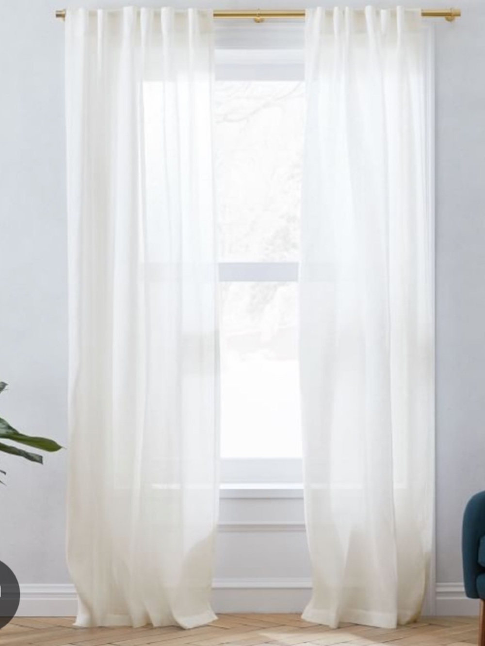 NWT solid Mesh curtain set of 2